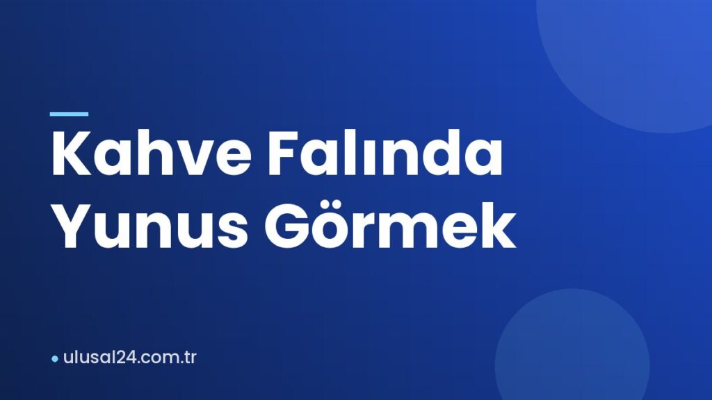 Kahve Falında Yunus Görmek